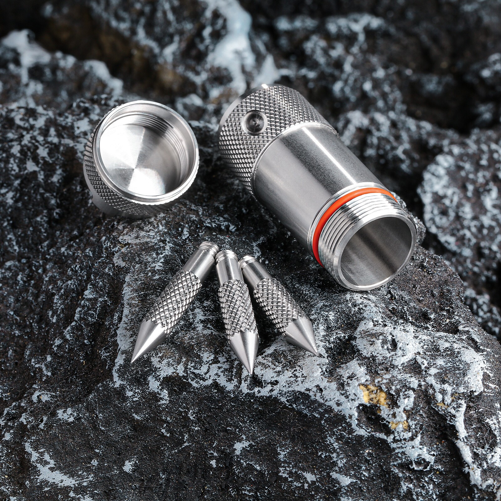 EDC Stainless Steel Capsule Grappling Hook Storage Multi-function Portable Tool