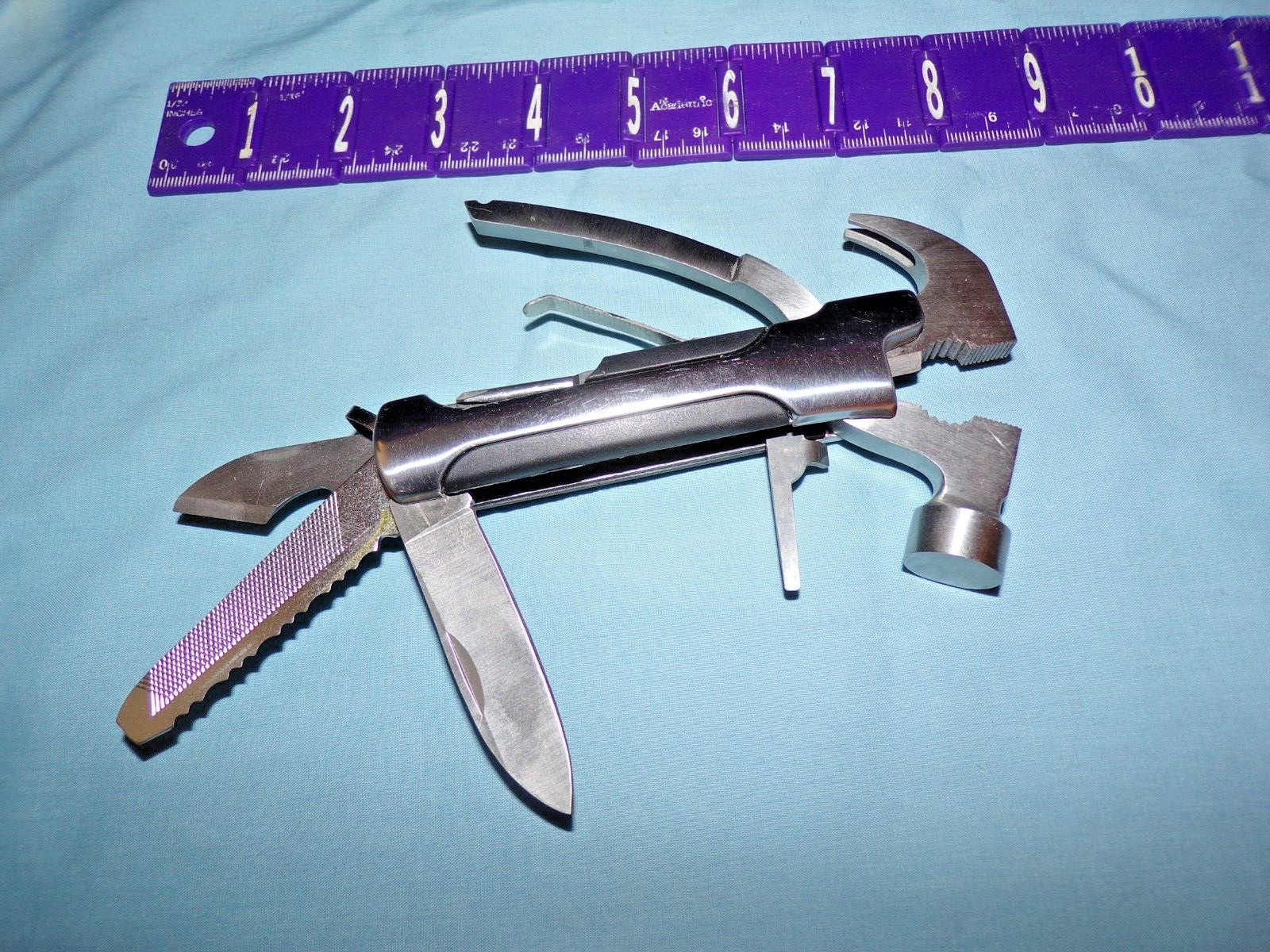 Hammer Multi Tool Pliers FLAT & PHILLIPS SCREWDRIVER KNIFE SAW BOTTLE OPENER CUT