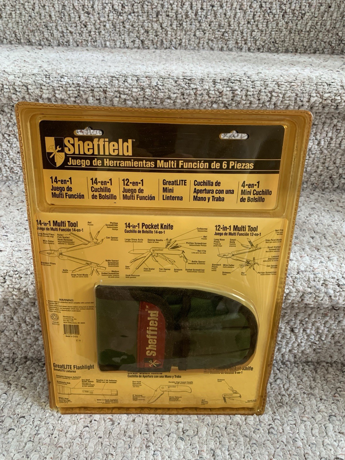 Sheffield 6 Piece Multi Function Tool Kit (#122703) With Belt Pouch