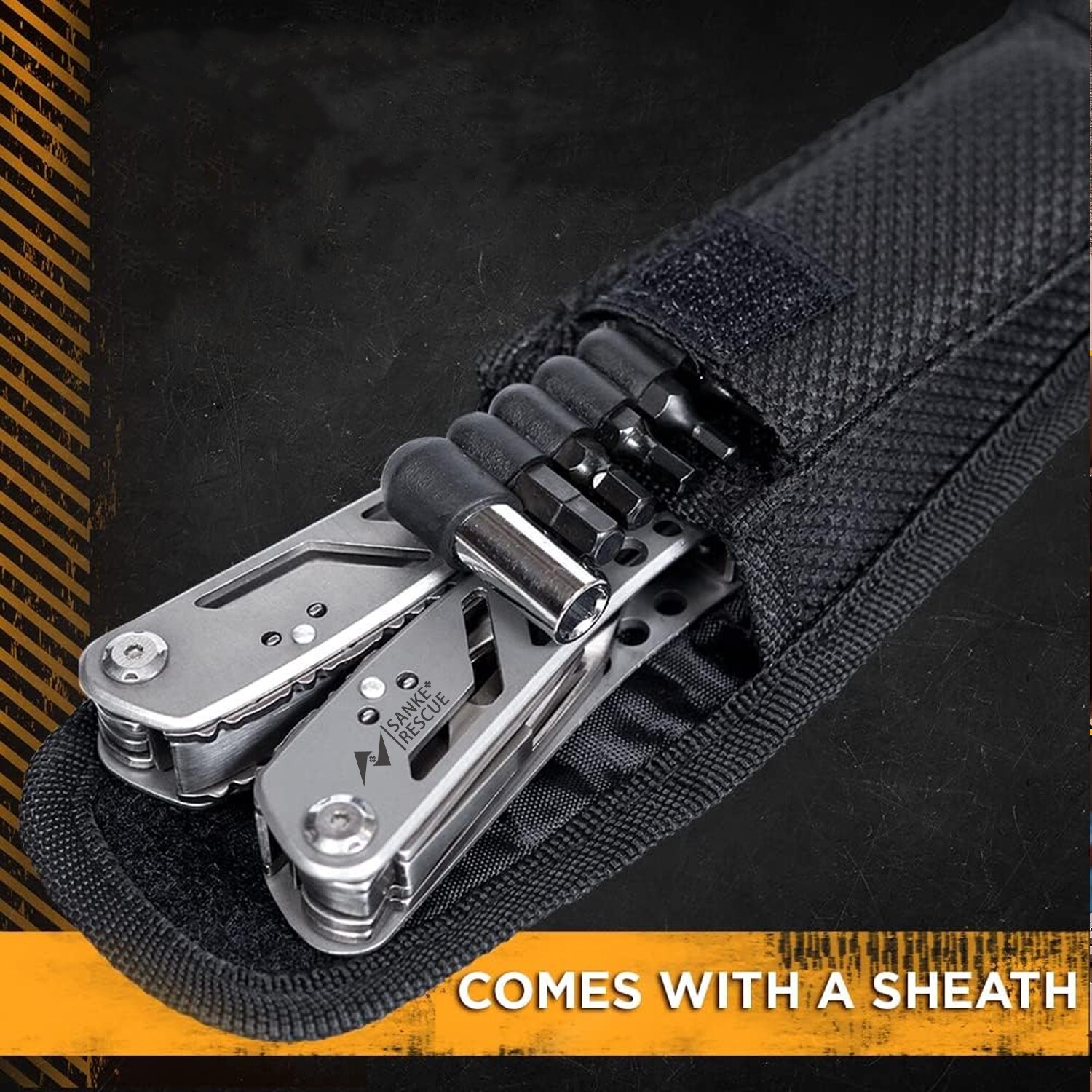 Multitool 24-in-1 with Mini Tools Pocket Knife Pliers 11 Bits Outdoor Camping