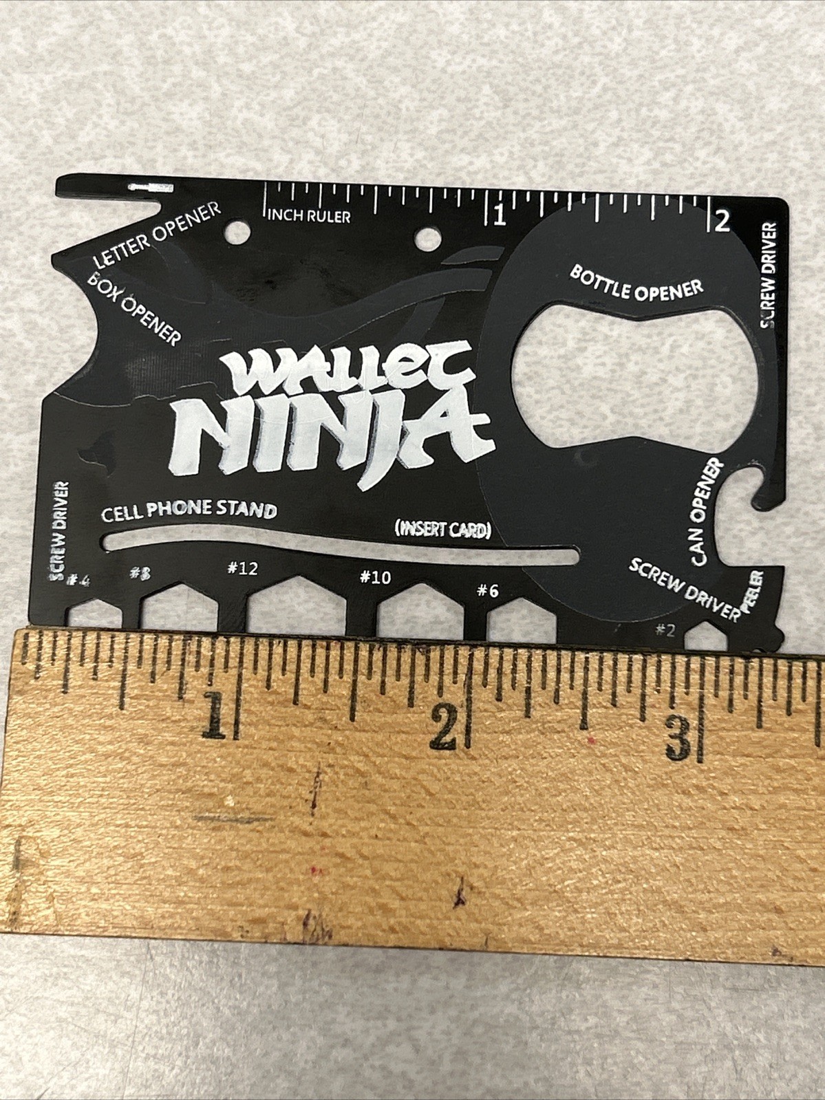 18-in-1 Wallet Ninja Black Multi-Tool Card Pocket Size (NEW OLD STOCK)