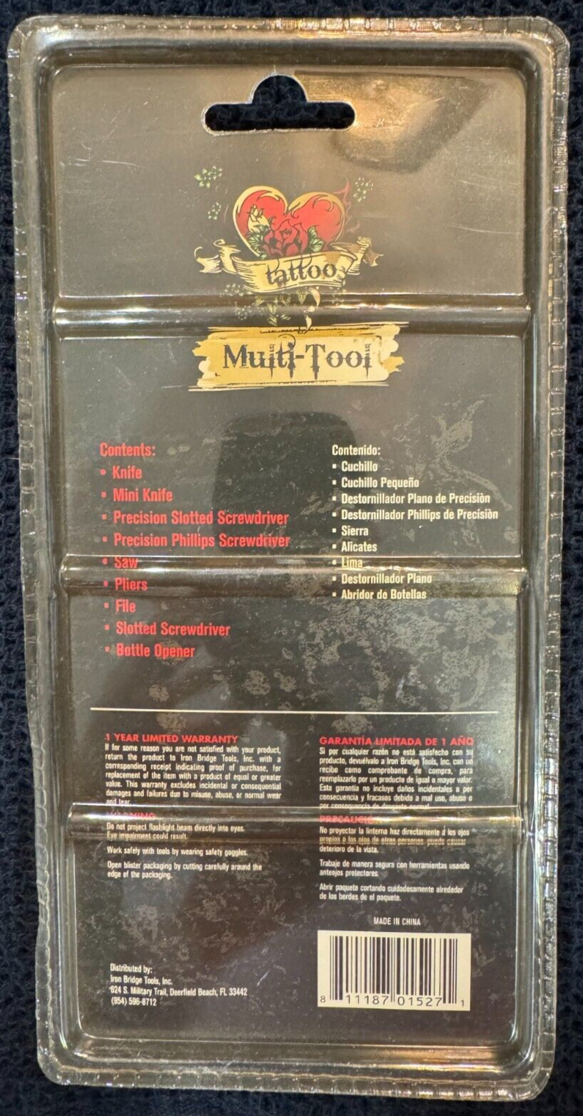 Iron Bridge Tools – Tattoo 9 in 1 Multi Tool – Camo design – New in Packaging