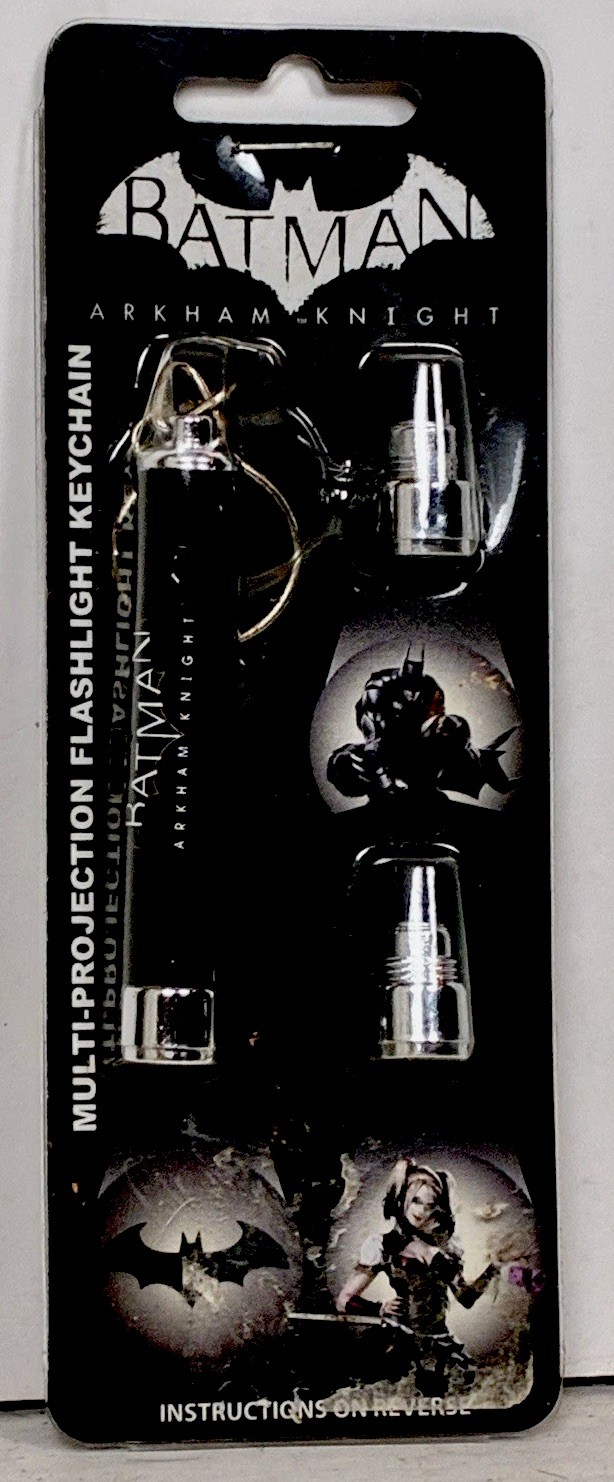 Batman Multi Projection Flash Light Key Chain Bioworld Sealed Black