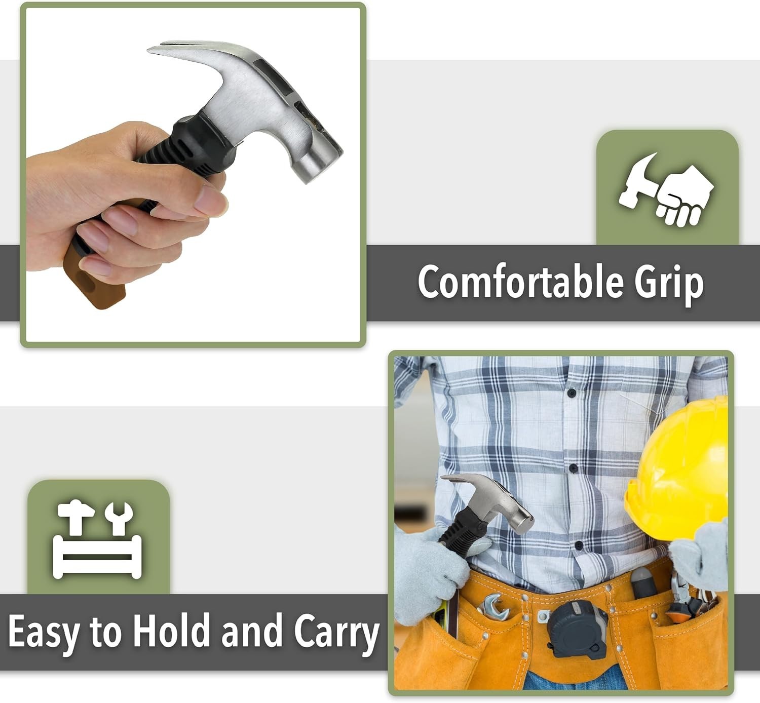 Durable 8oz Stubby Hammer with Magnetic Starter – Ideal for Precise DIY Projects