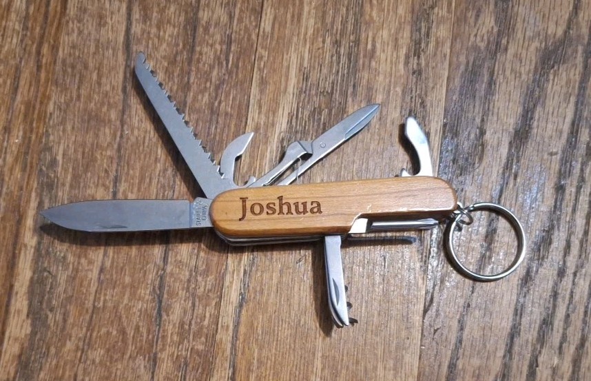 Simple Leatherman Knife Personalized For Joshua, Shark , PC Beach Florida