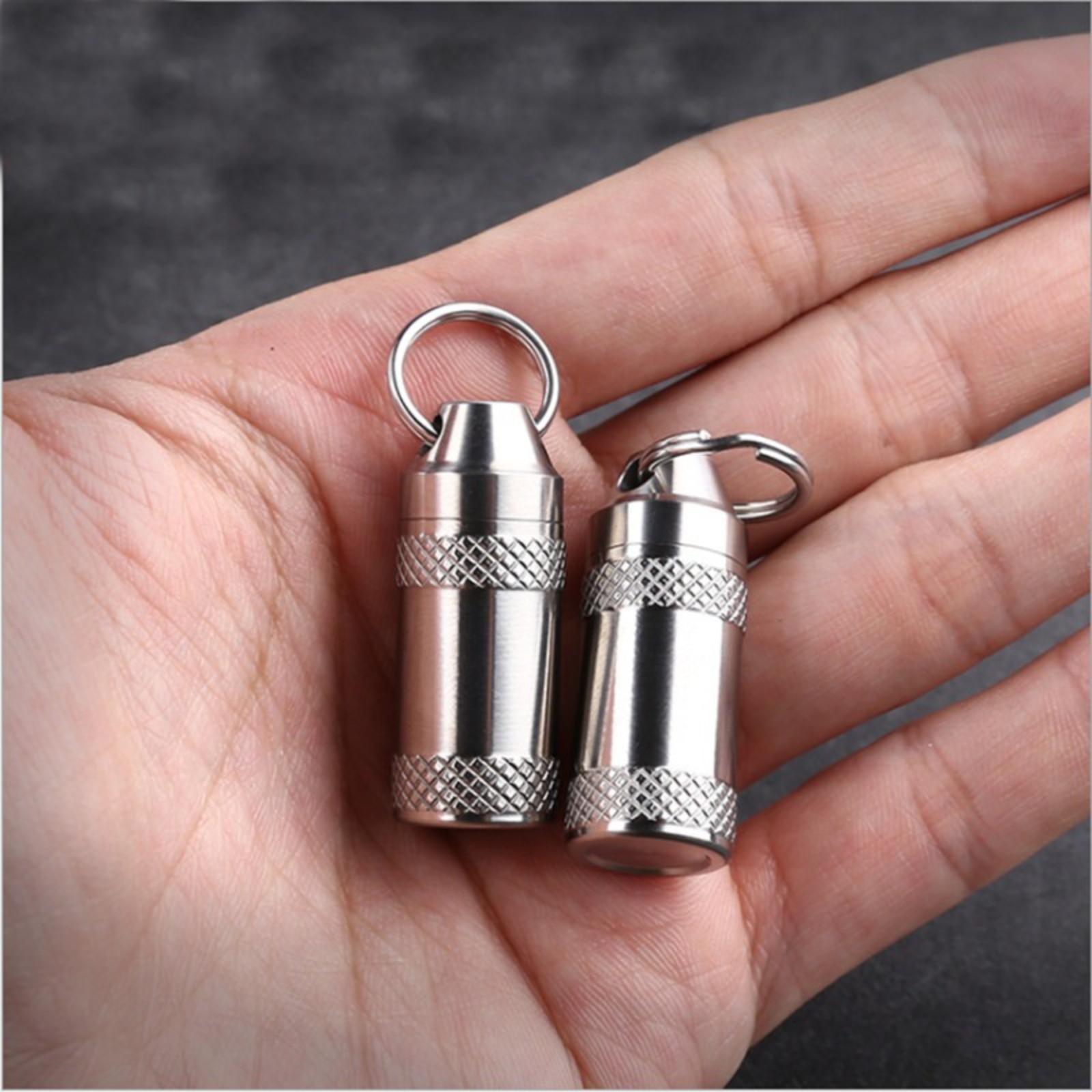 NEW Titanium Alloy Waterproof Case Pill Box Portable Container Pill Storage Box