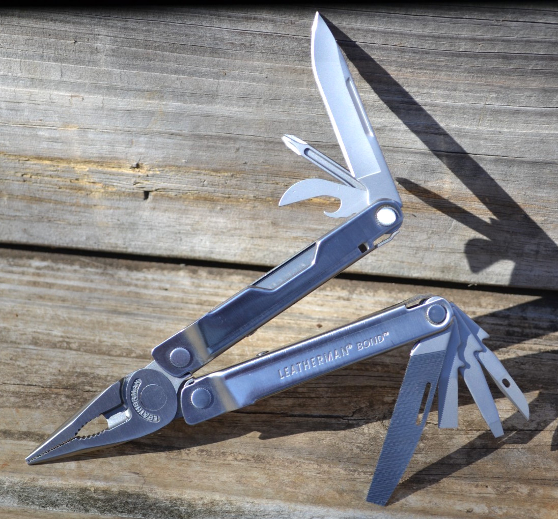 Leatherman Bond Silver Stainless Multi-Tool Knife Pliers & Other Tool–New Other