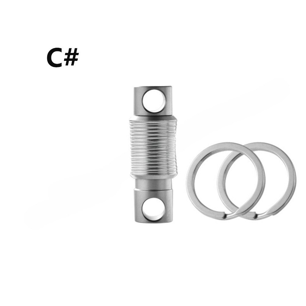Titanium Alloy Anti-lost Quick Release Hanging Buckle Elastic Keychain Key Ring