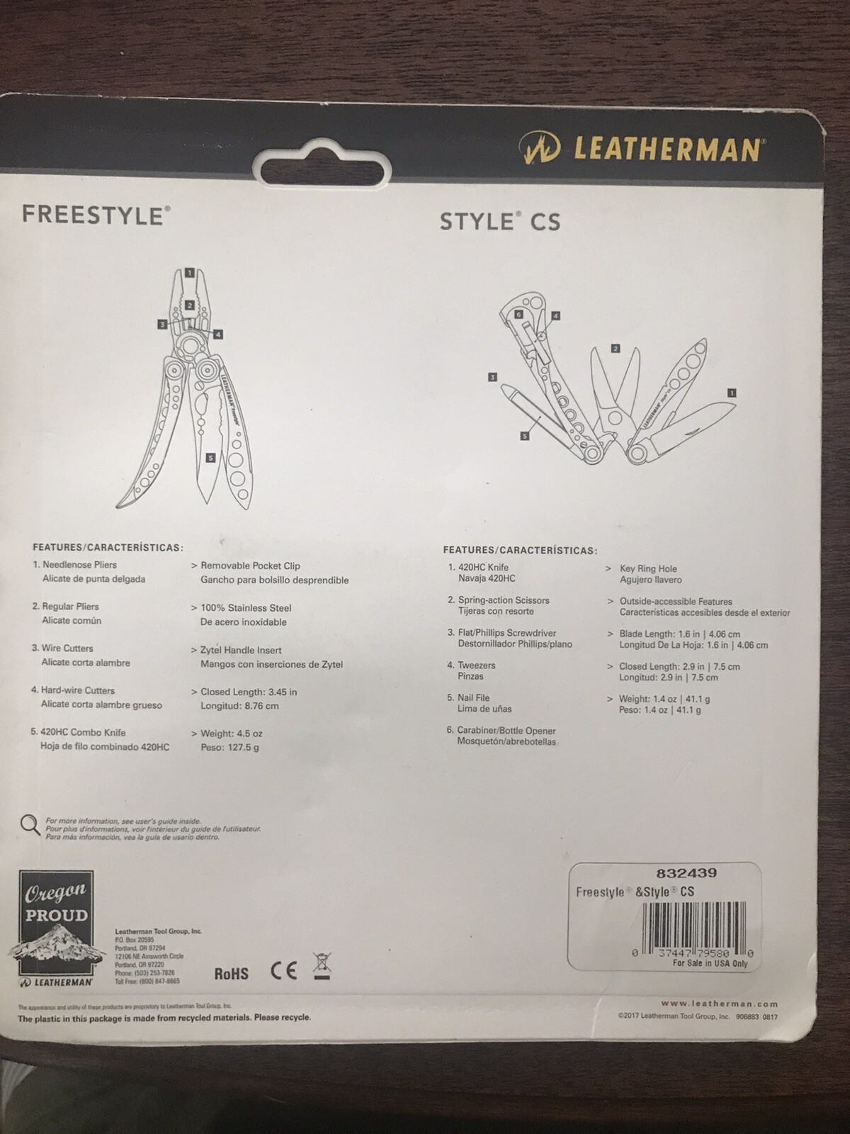Collectible, Leatherman Freestyle and Style CS multitools. Discontinued