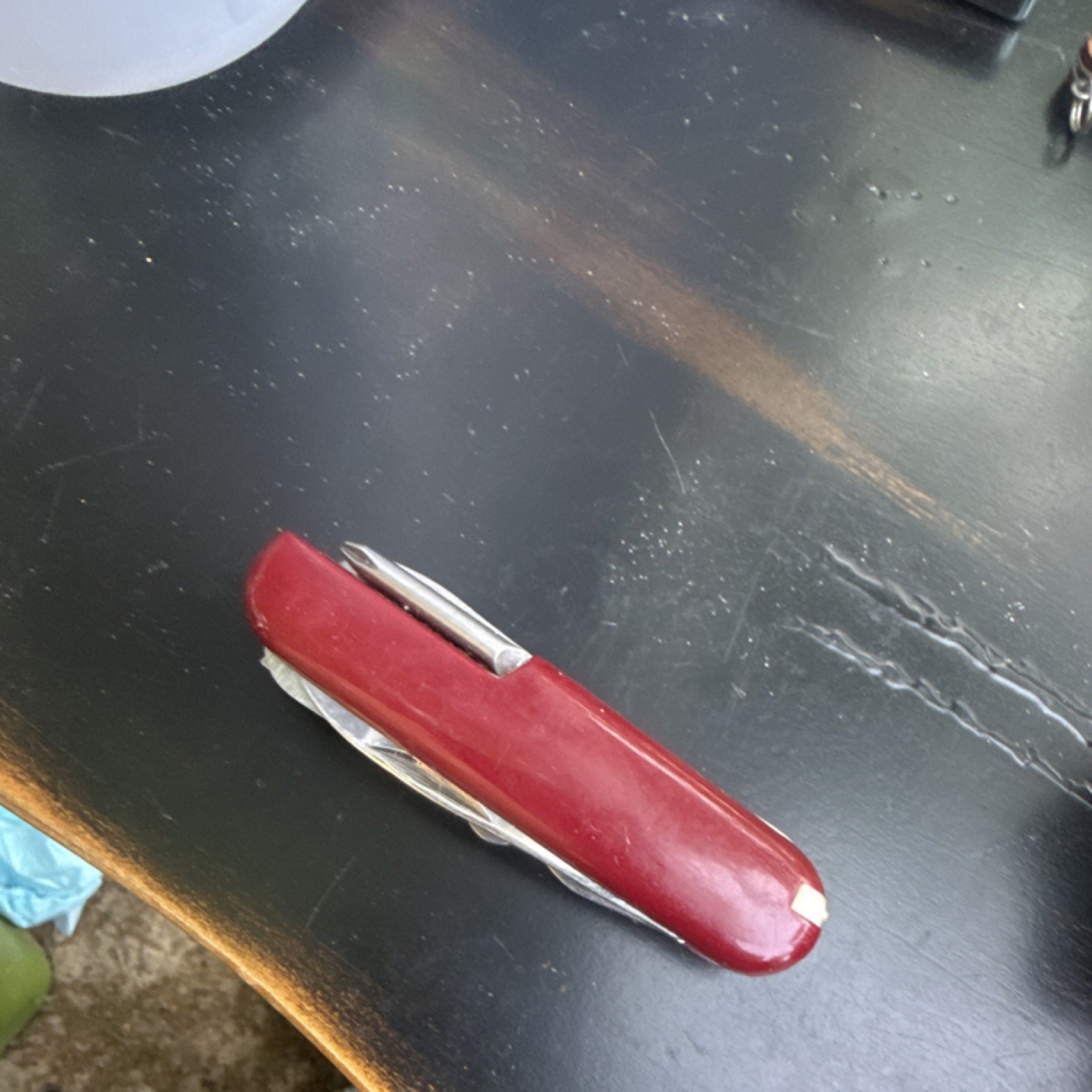 Red Multi-Tool Pocket Knife Stainless Steel with Scissors, Corkscrew