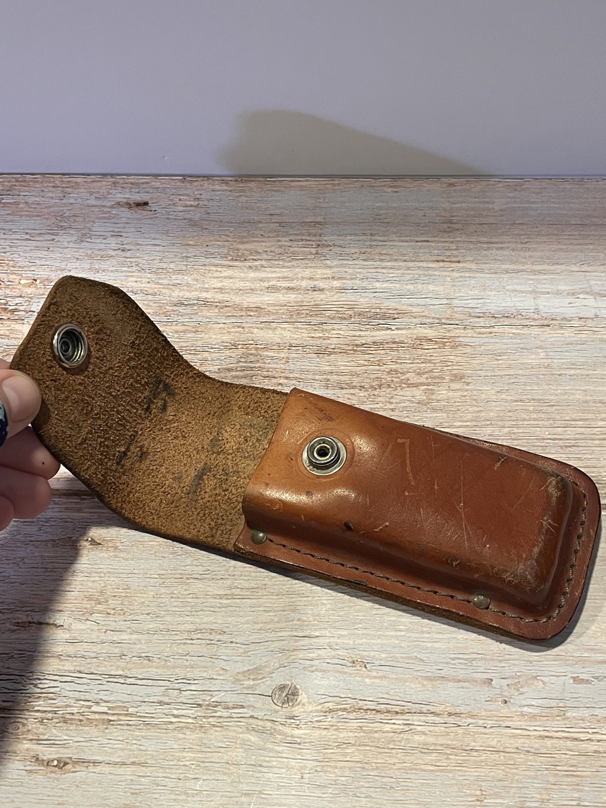 Vintage Schrade Tough Tool ST1 Multi-Tool Pliers Knife w Leather Sheath Nice!