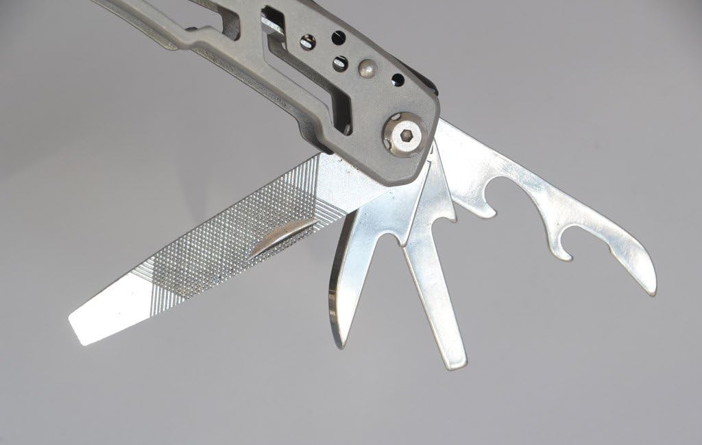 12 in 1 Multitool Stainless Steel SpringAct Pliers Pocket Clip for Hiking
