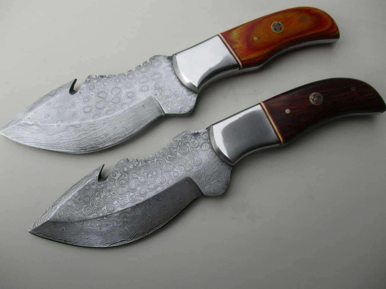 Damascus Steel Knife Hand Made For Hunting And Outdoor Activities