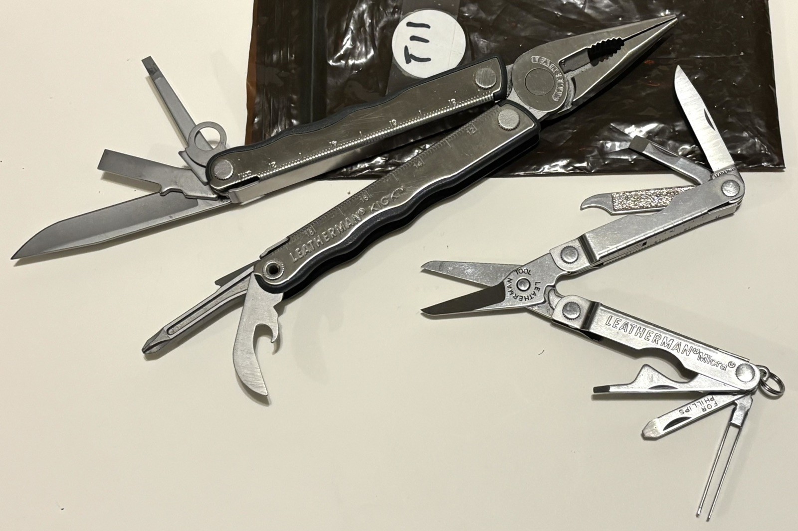 LEATHERMAN KICK MULTI TOOL AND MICRA MINI TOOL 2 PC LOT