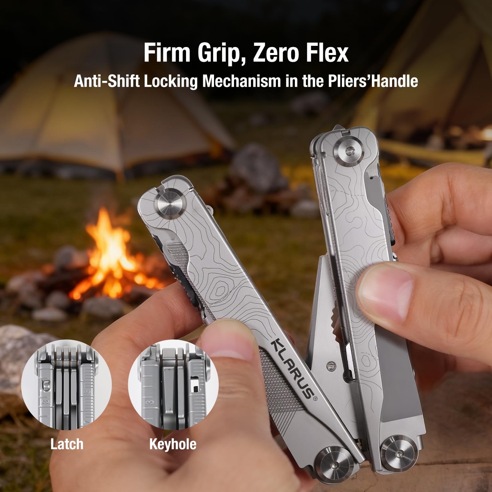 MT07 20-in-1 Multitool, Heavy Spring Pliers, Topographic Texture Finish, Dual…