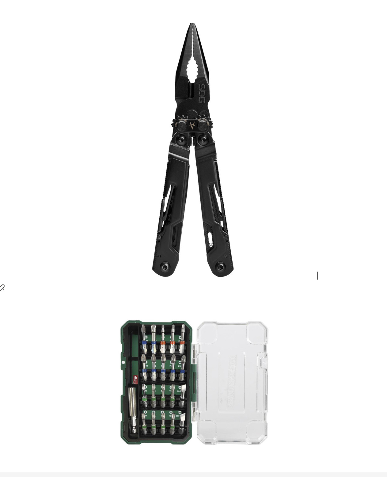 SOG Powerpint Black MultiTool Pliers PP1002-CP – INCLUDED 1/4″ BIT 21 PIECE SET