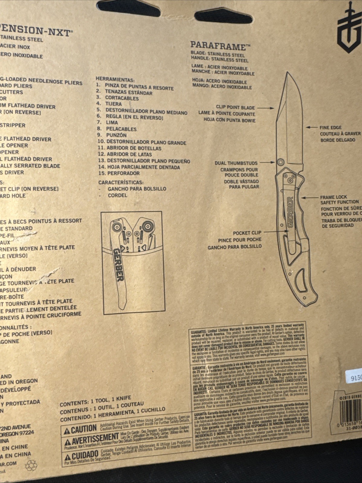 Gerber Suspension-NXT Multi-Tool & Gerber Paraframe Clip Folding Knife