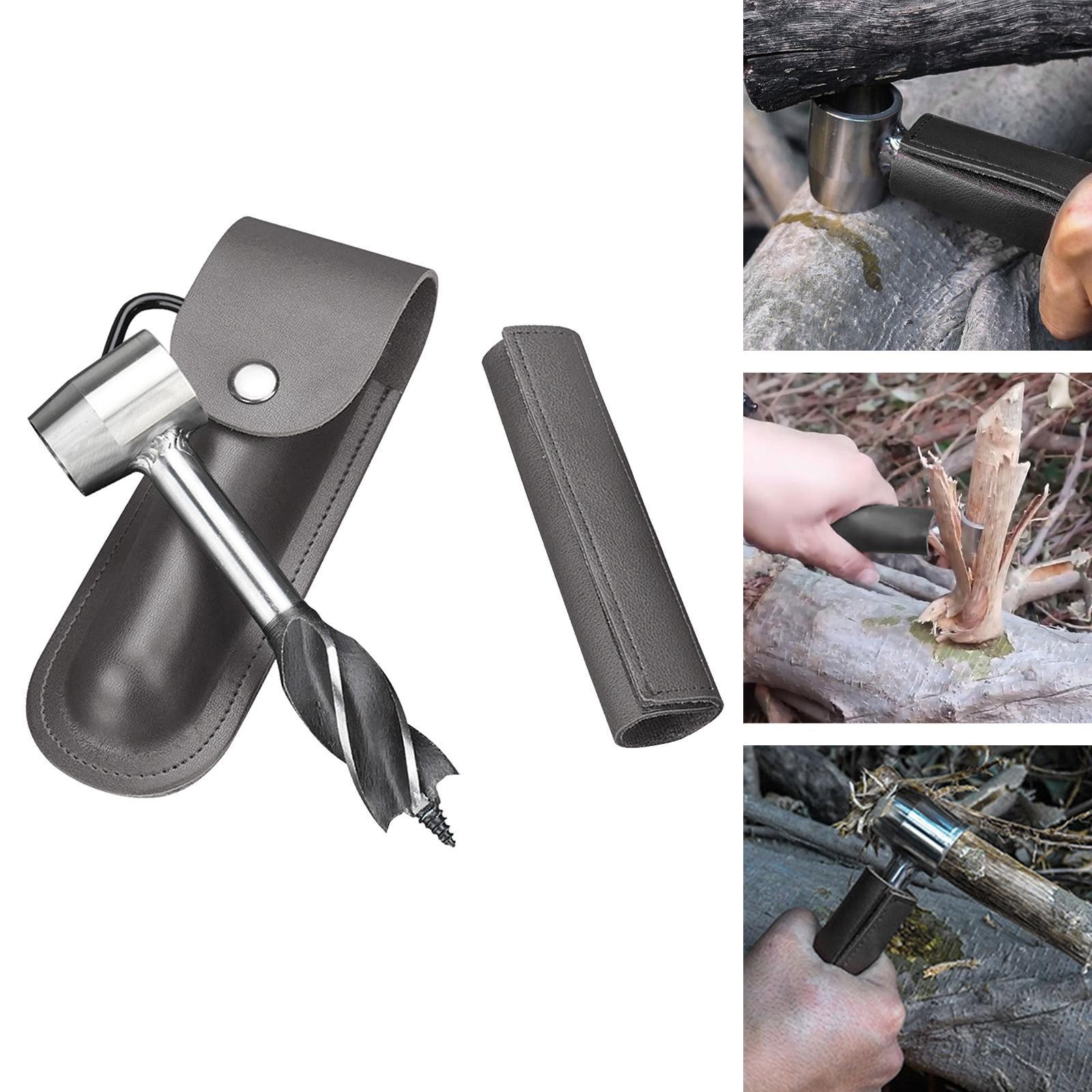Heavy Duty Hand Auger Drill Bit Survival Camping Wrench Backpacking Screw