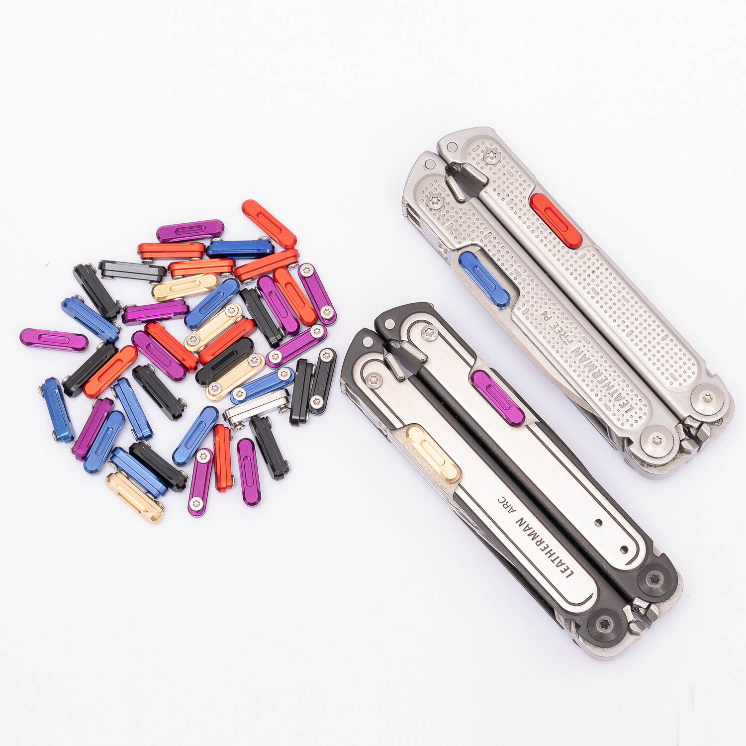 For Leatherman Free P2 P4 ARC Saw Thumb Grip Tabs Aluminum Copper Titanium