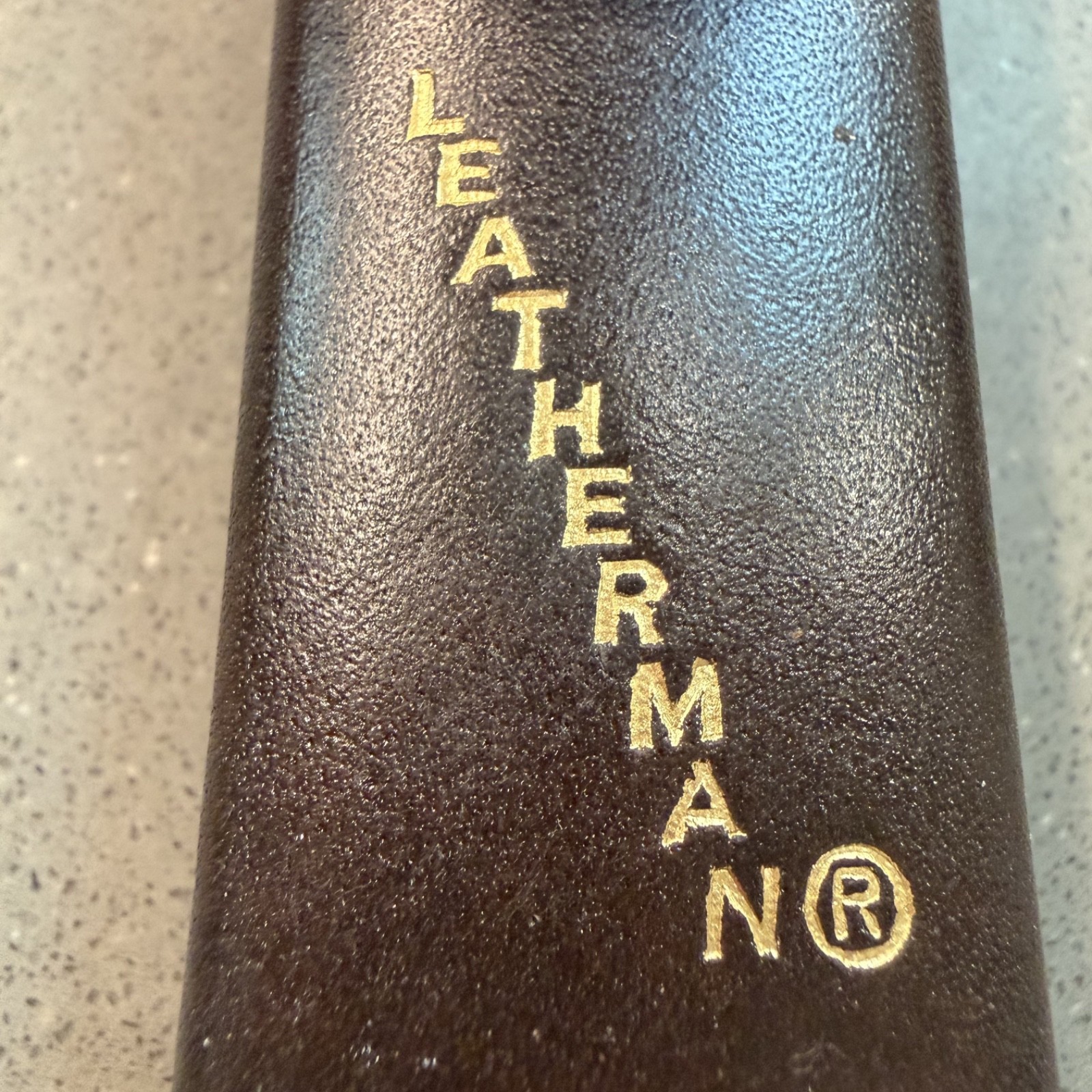 Leatherman Original Black Leather Belt Sheath ONLY – 4” Tool Case- Vintage NOS
