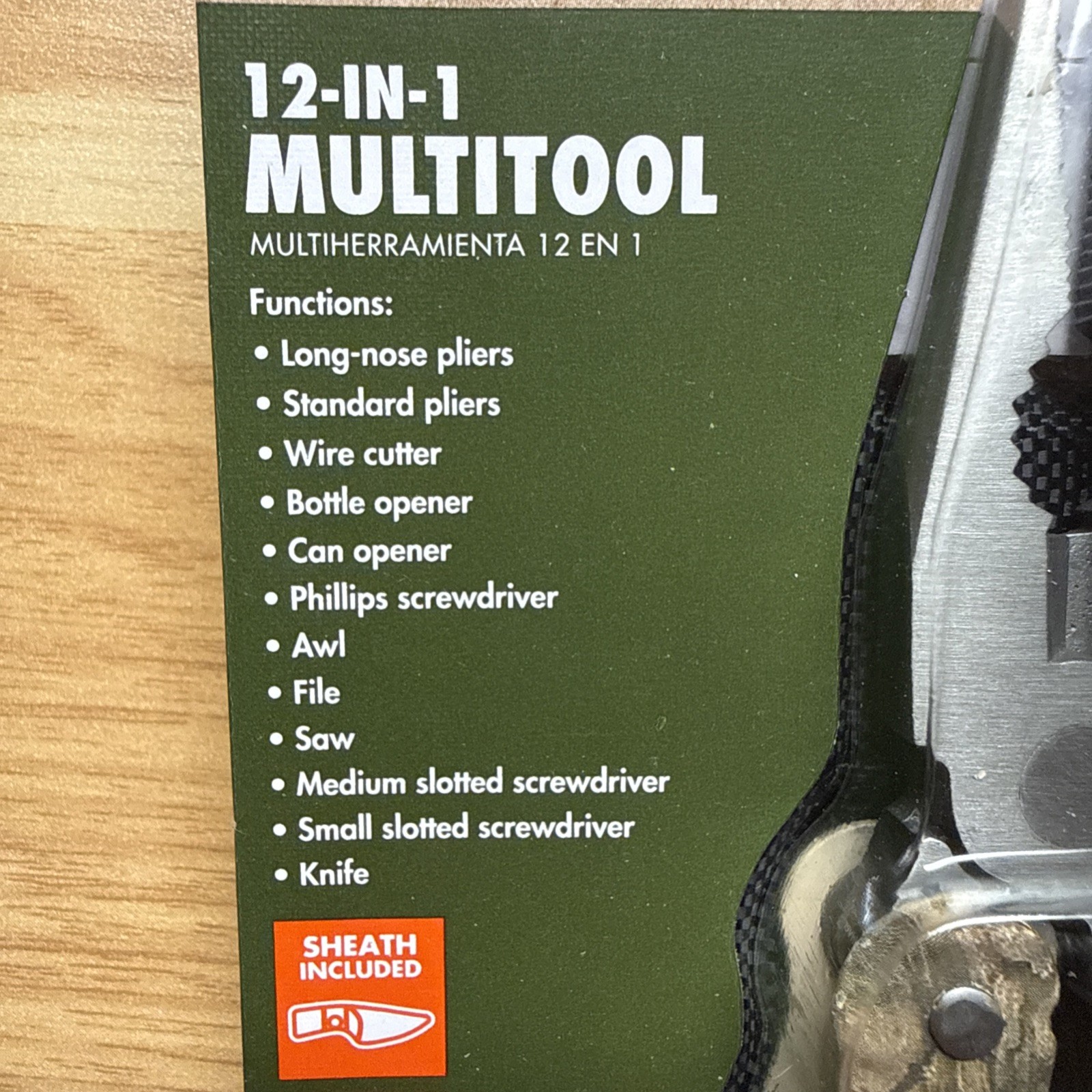 Ozark Trail 12 In 1 Multi-tool Camo Stainless Steel W Sheath Pliers Wire Cut