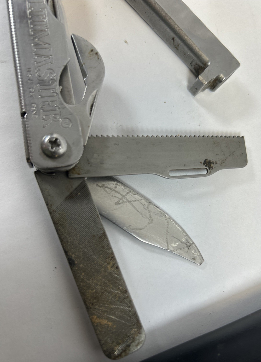 Used Lot of 3 Multi-Tool Pliers 1 MultiMaster and 2 General, Plus Sharpen Stone