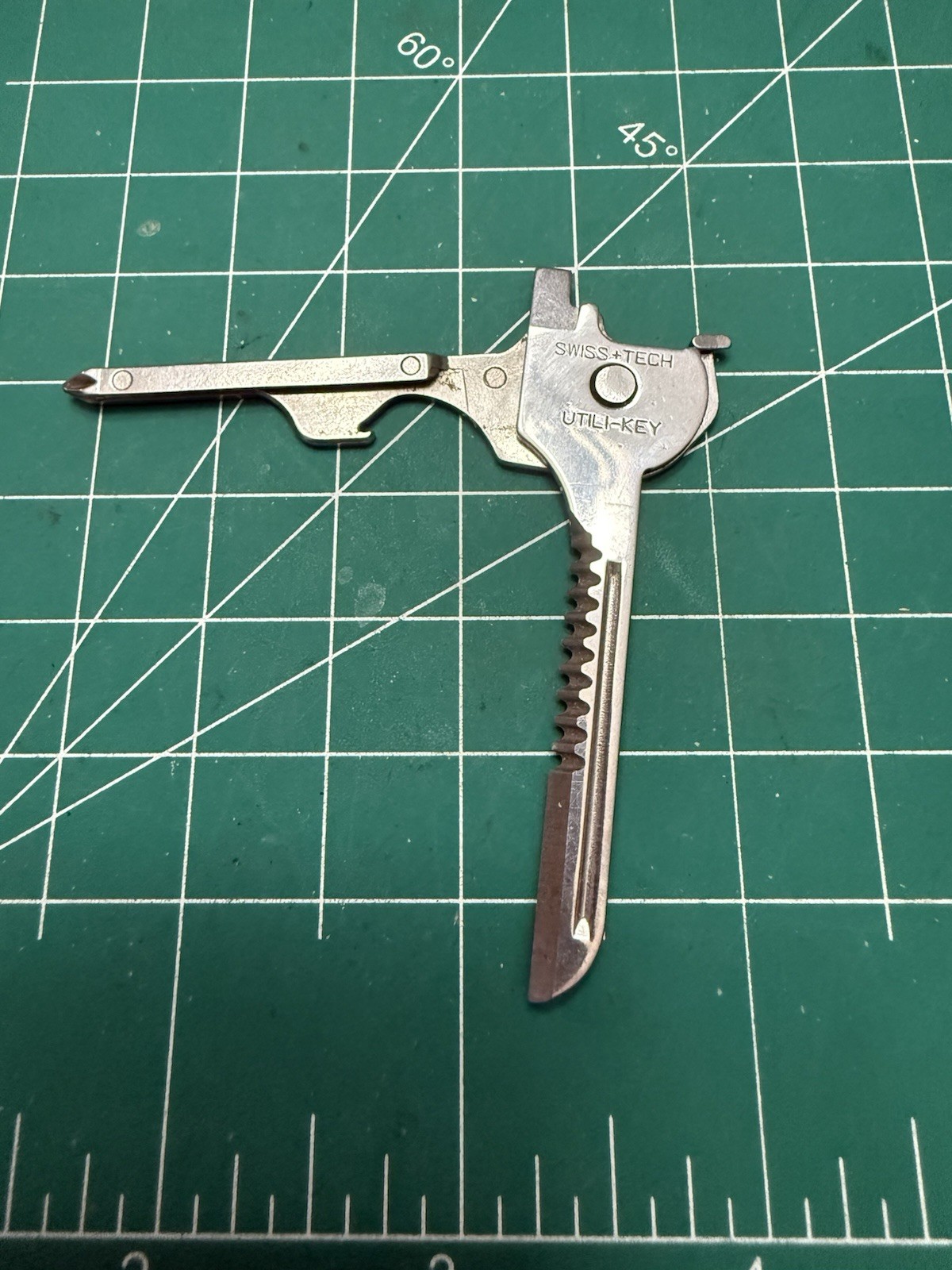 Swiss+Tech Utili-Key Tool Keychain Keyring Multi-Function Stainless Steel