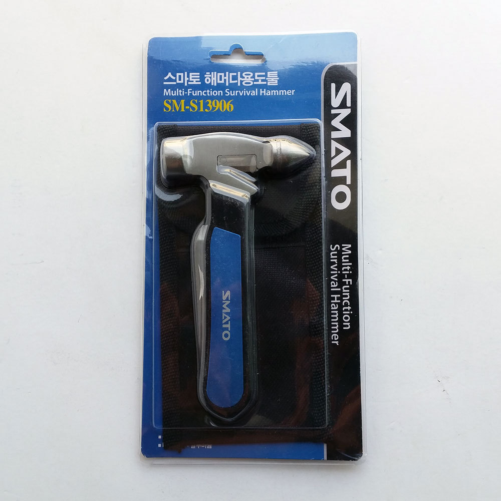 Outdoor 6 in 1 Multi Tools Hammer Window breaker Saw shaped knife Flat-Head Scre