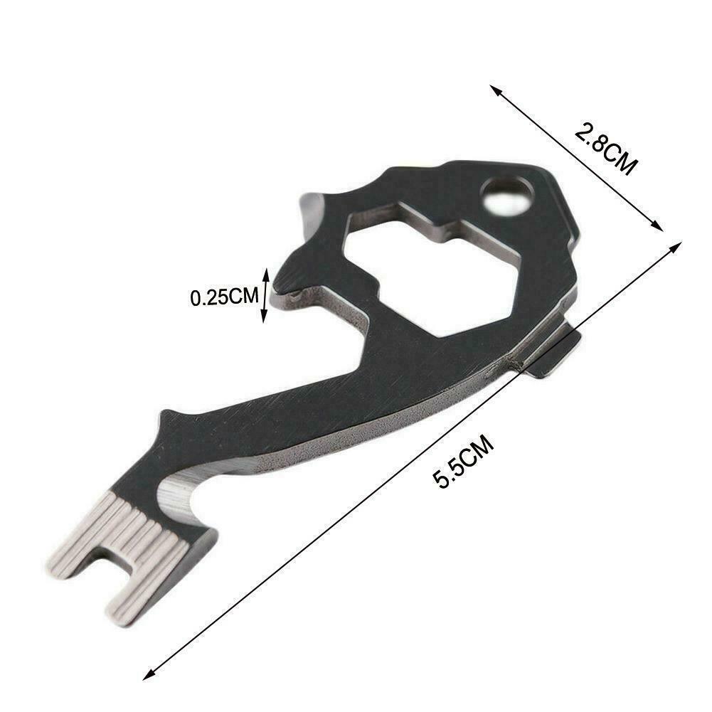 20 In 1 Outdoor Survival EDC Multi-Tool Gear Carabiner Keychain Bottle OpenerS