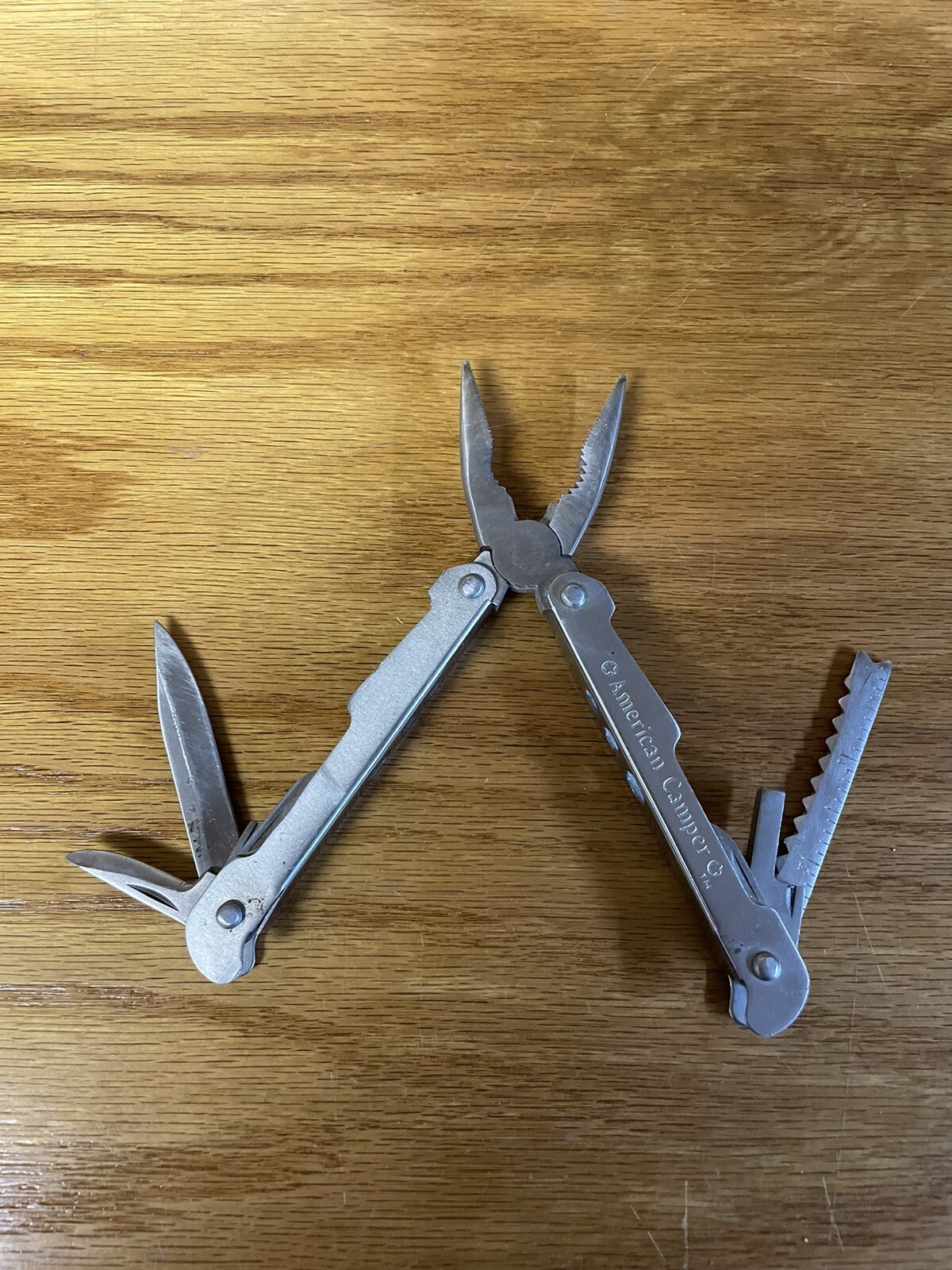 AMERICAN CAMPER BRAND STAINLESS STEEL MULTI TOOL PLIERS KNIFE SCREW DRIVER COMBO