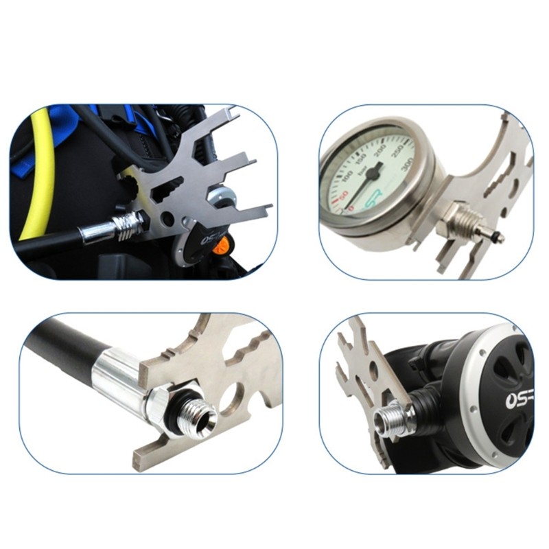 Profession 15 in 1 Multitool for Scubas Diving Equipment Repair Stainless Steel