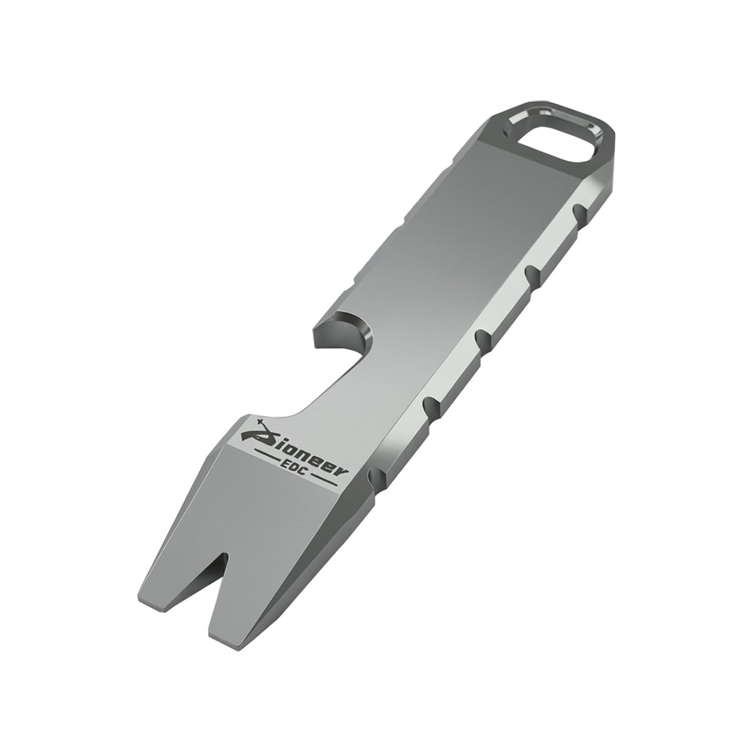 Titanium Mini EDC Pry Bar, Grey | Mini Crowbar, Multi-tool Scraper Opener, Porta