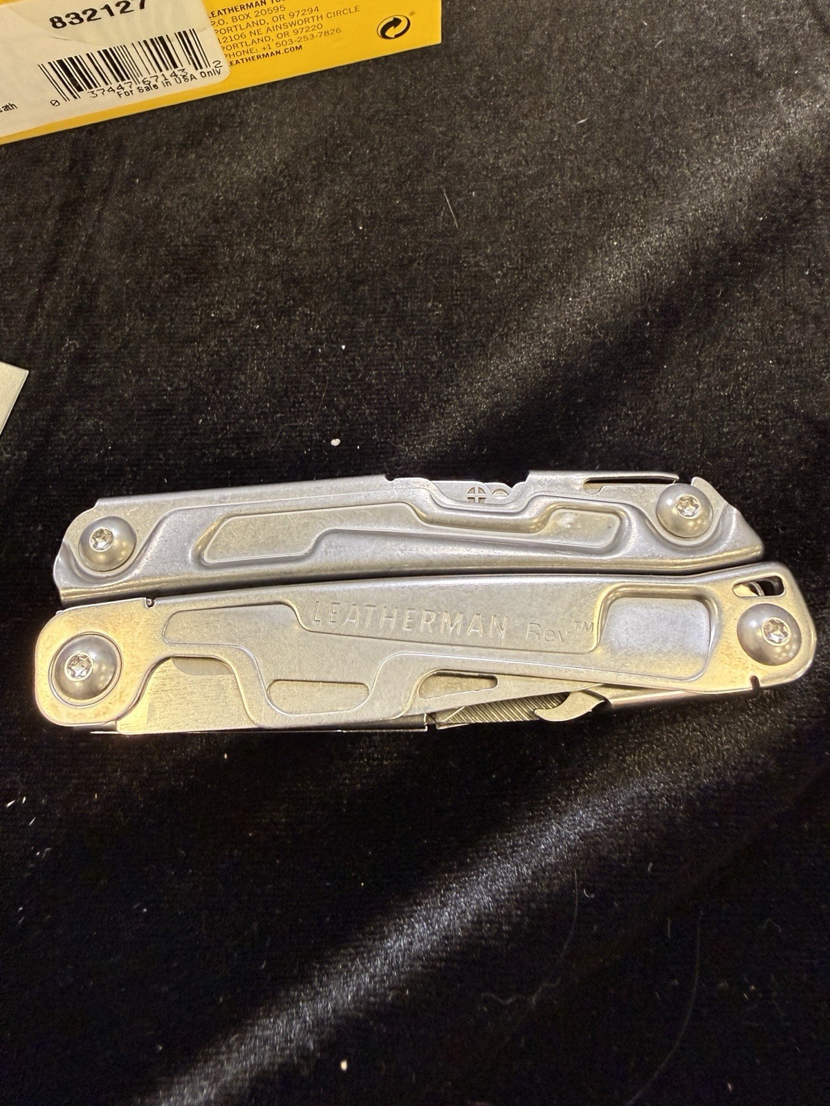 Leatherman Rev Stainless Multi-Tool NIB Engraved Display Model