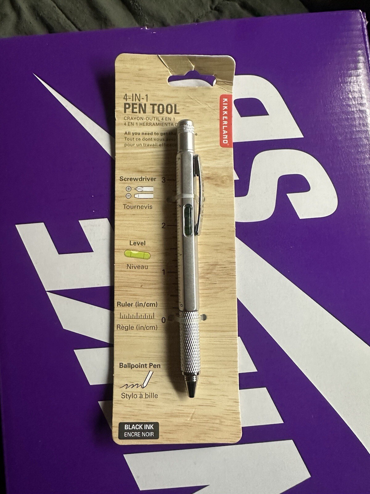 4 in 1 pen tool By Kikkerland Screwdriver , Ruler Ballpoint Pen And Leveler