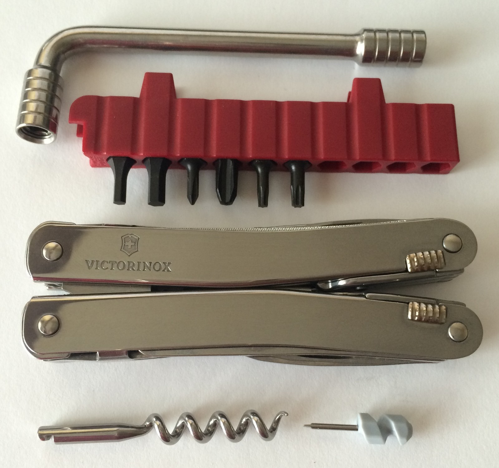 Victorinox Swiss Army Knife, Swisstool Spirit Plus With Leather Pouch 53802, NIB