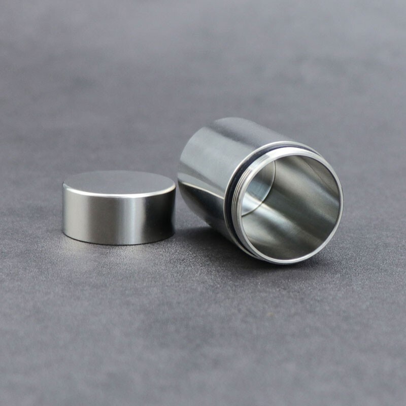 EDC 304 Stainless Steel Waterproof Pill Box Capsule Sealed Container Storage Box