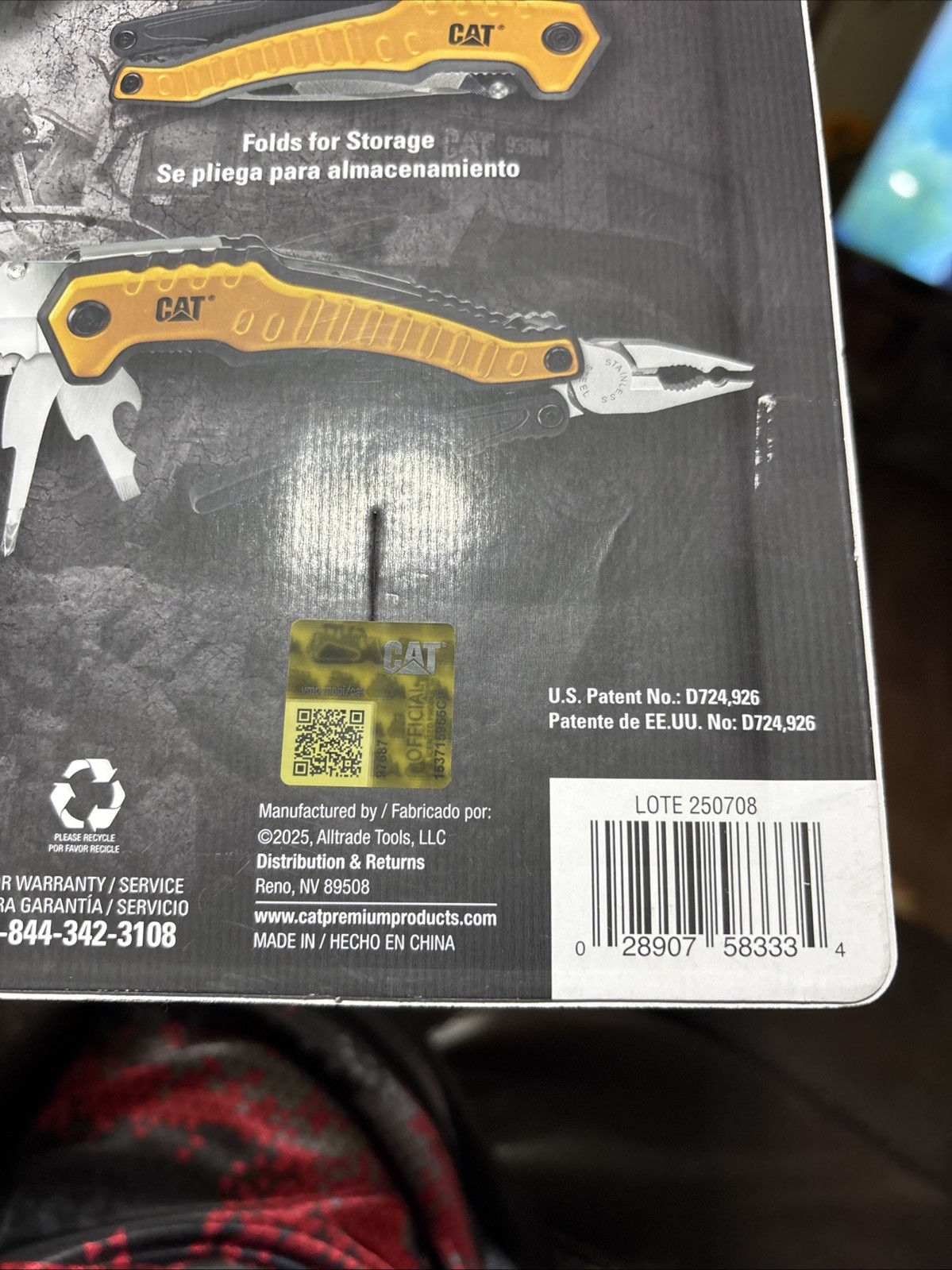 CAT XL 9-in-1 Multi-Tool Set, Stainless Steel with Belt Loop Storage Pouch NIP
