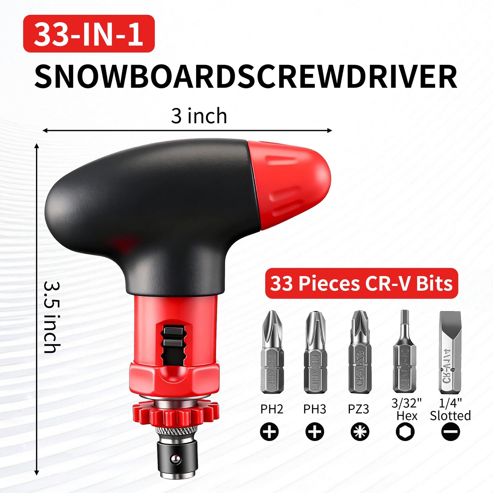 34 in 1 Ratchet Snowboard Screwdriver Multitool for Adjusting Bindings, Profe…