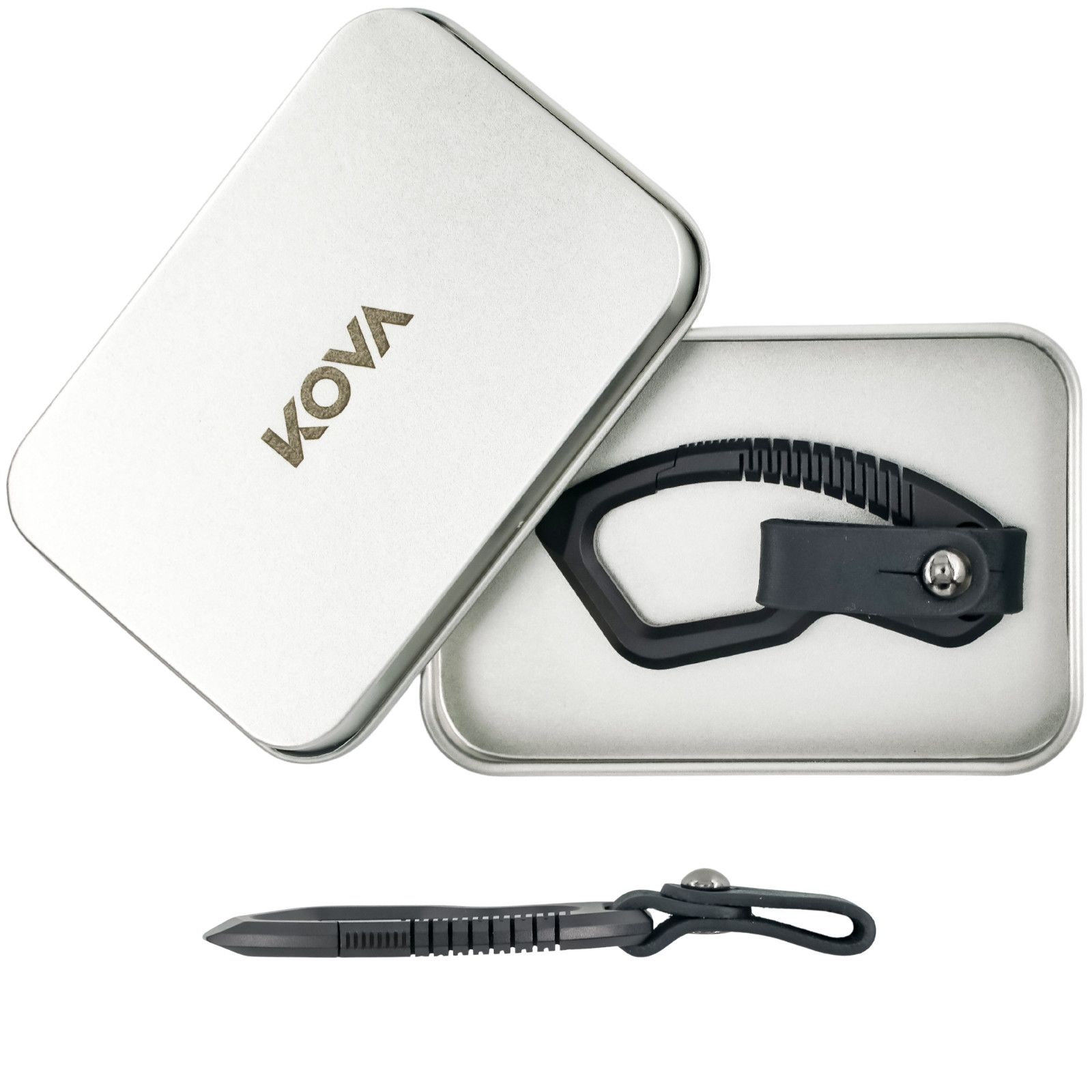 KOVA EDC Carabiner Keychain – Hunting Camping Titan Hook – Bottle Opener Cutter