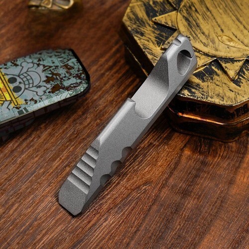 Mini Titanium Pry Bar Crowbar Bottle Opener Portable Keychain Multi Tools EDC