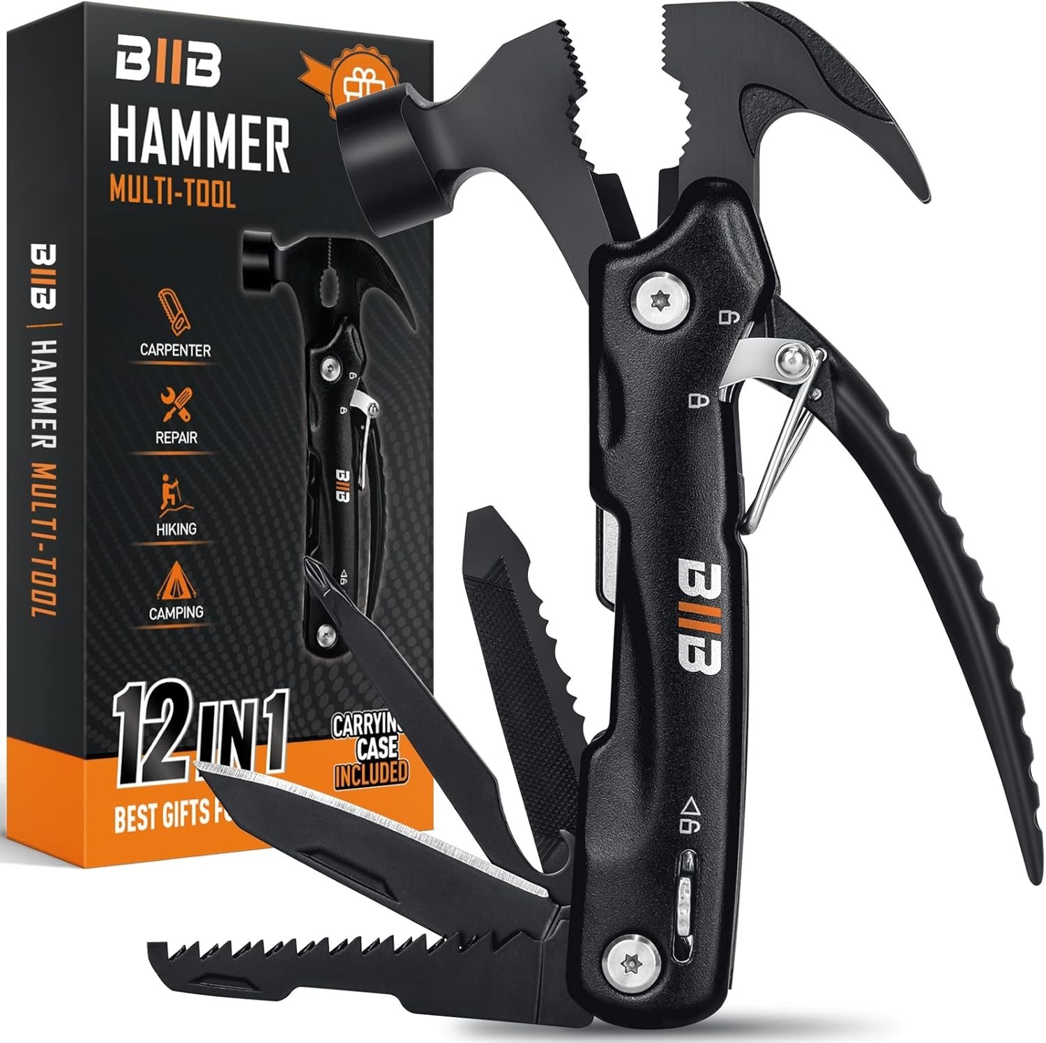 Gifts for Men, 12 in 1 Hammer Multitool, Fathers Day Mens Gifts for Husband Dad,