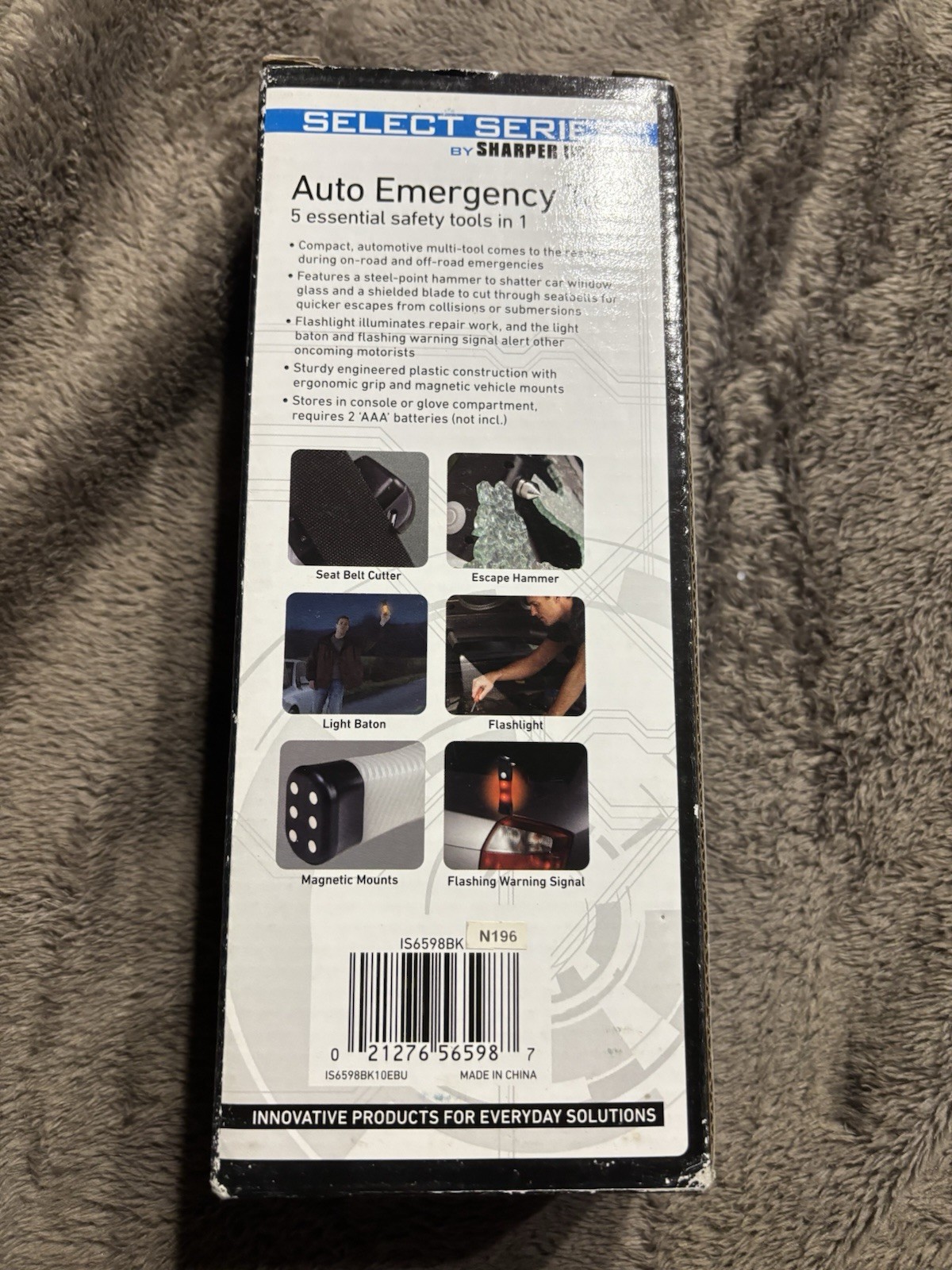 Auto Emergency Tool (5 Safety Tools in 1) Select Series by Sharper Image NEW