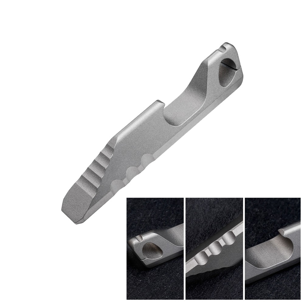 Titanium Alloy Mini Pry Bar Bottle Opener Keychain EDC Multi Tool Pocket New 1pc