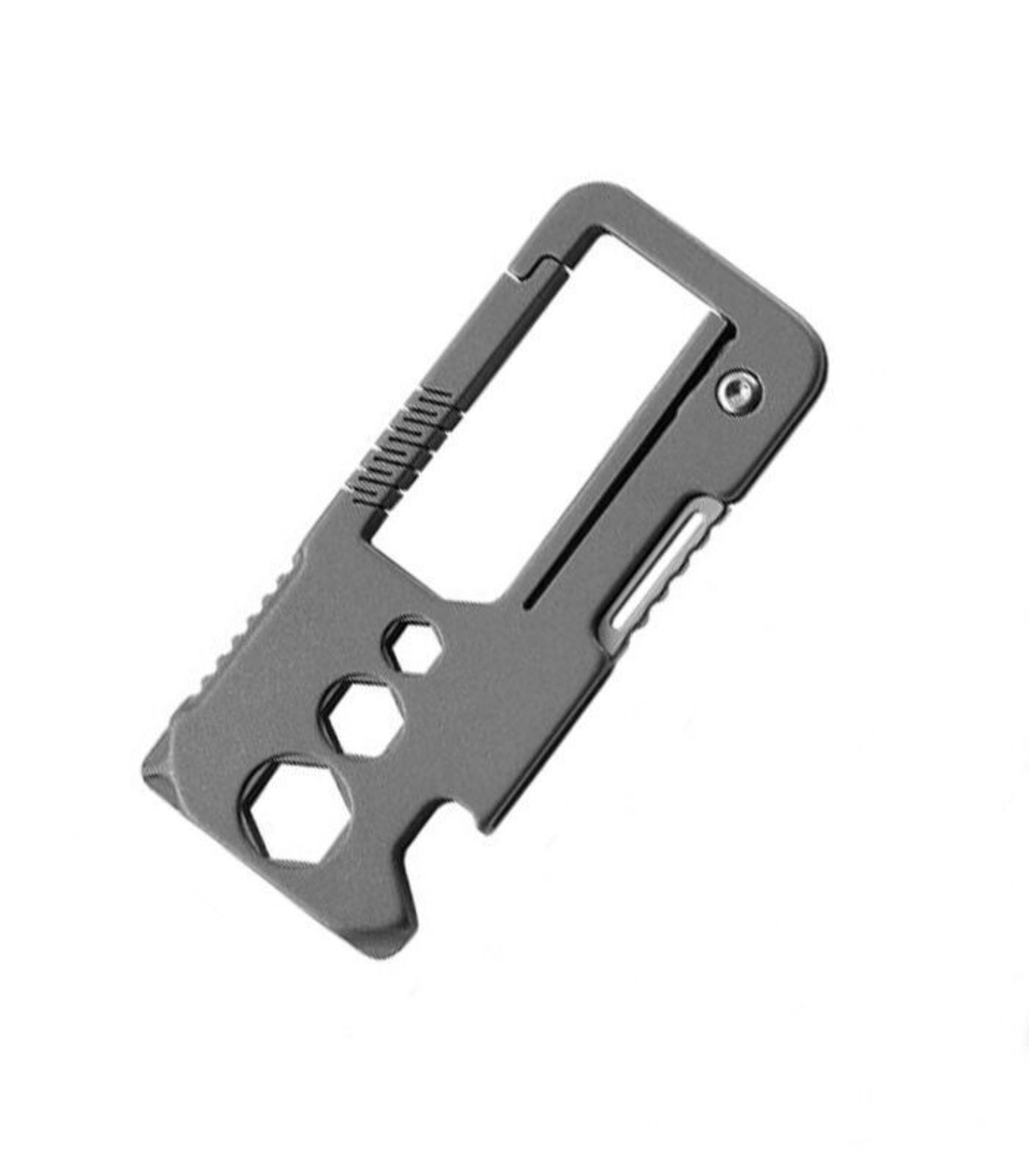 EDC Titanium Keychain Carabiner W/Knife Opener Screwdriver Outdoor Camping Tool