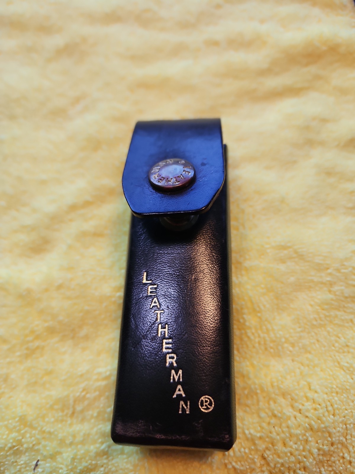 Vintage Leatherman Super Tool Pat Pending with Leather Sheath Super Nice