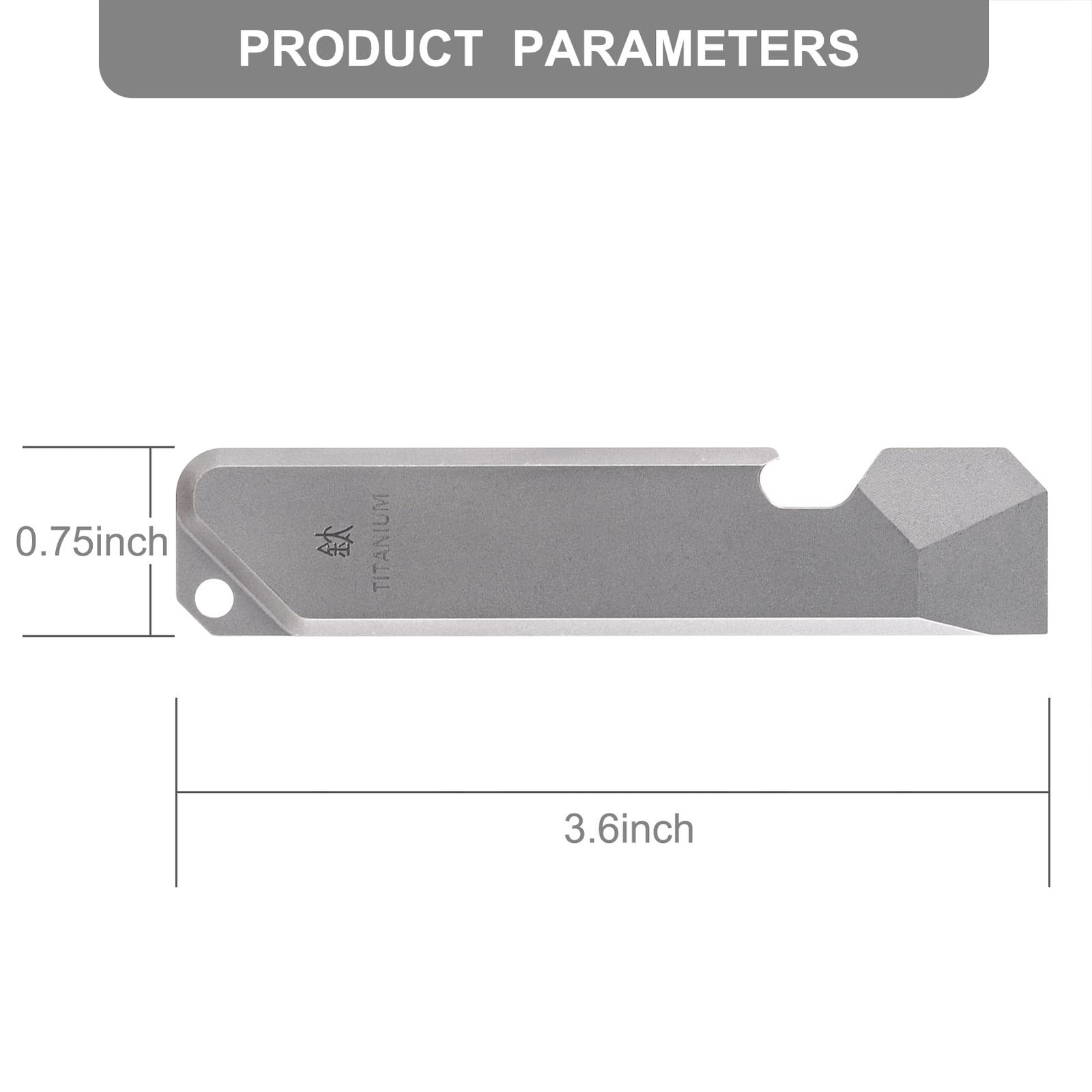 Titanium EDC Pry Bar with Bottle Opener Function Portable Multi Tool