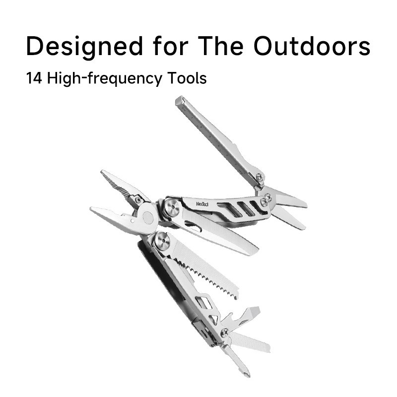 NexTool Flagship Max Multitool Essential Tools w/Sandblasted Stainless Handles