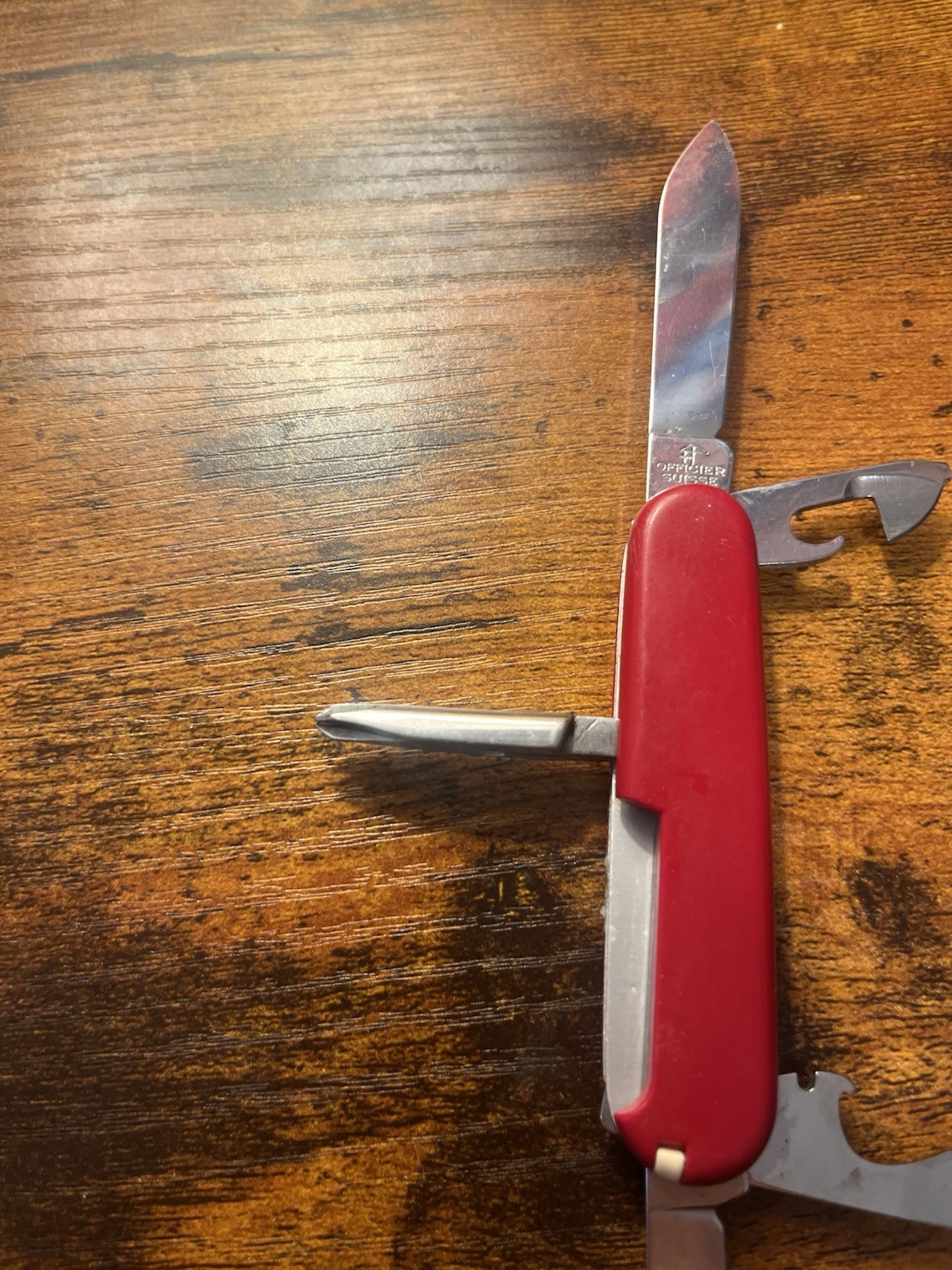 Victorinox Swiss Army Officer Suisse Red 6-Tool Multi-Tool w/ Pocket Clip