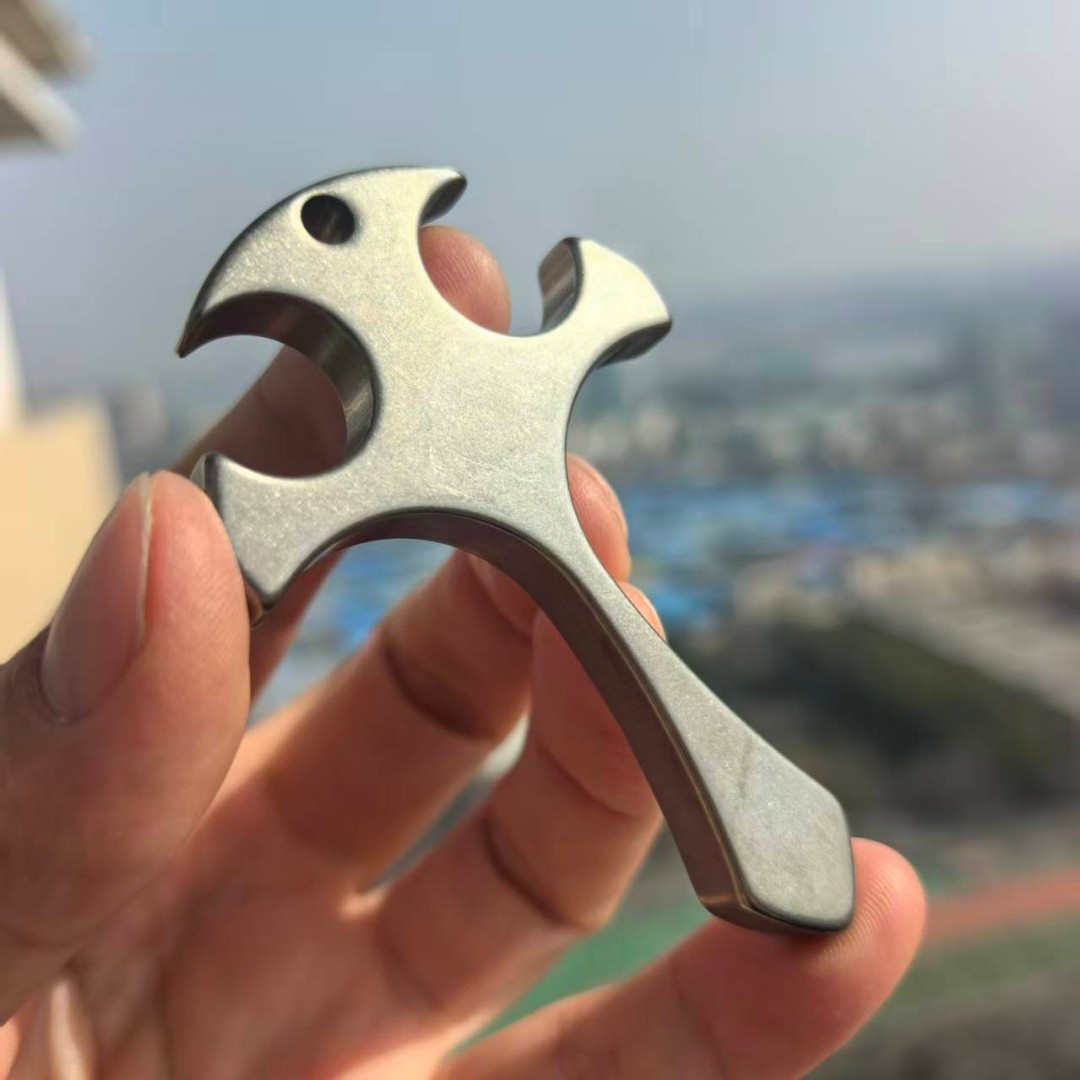 TC4 Titanium alloy Cross suit “Thickened 8mm” – Cross+Knife Pendant suit+Rope