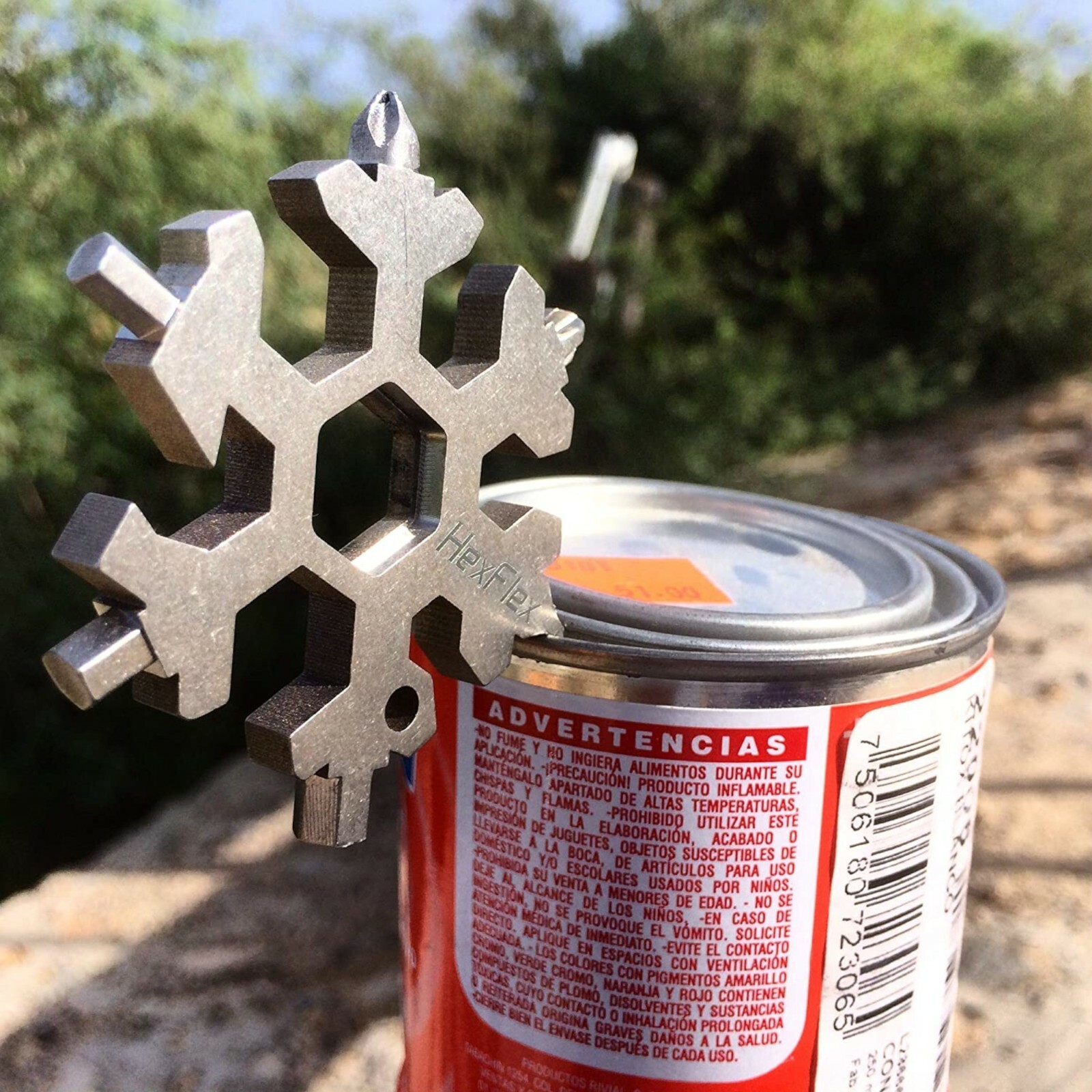 HexFlex Multi-tool Standard/Metric Snowflake, Stainless Steel
